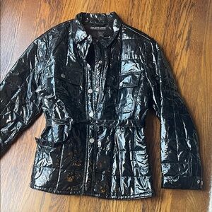 Pepe Jeans Glossy Black Bomber Jacket